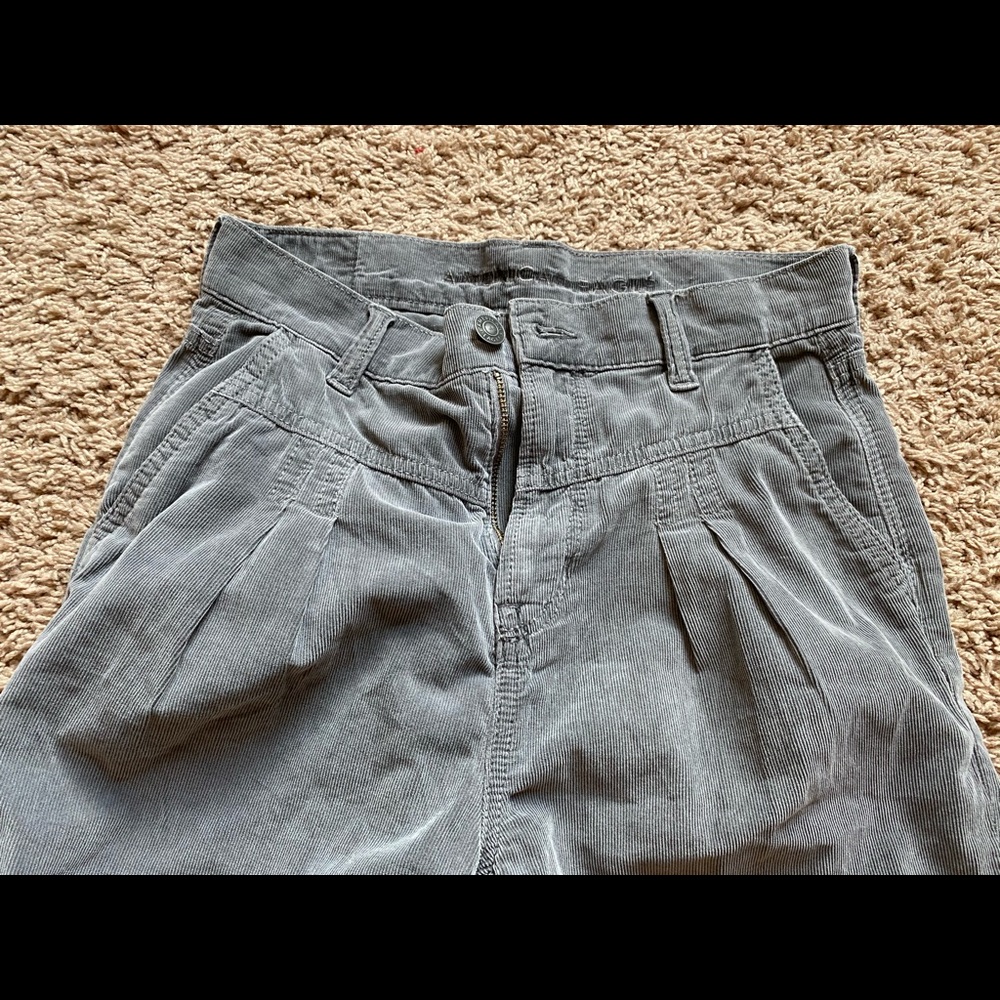 Gray corduroy pants